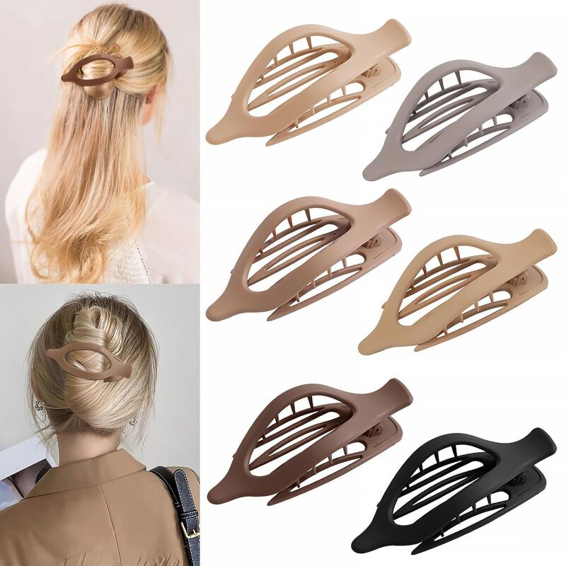 Amazonの人気ヘアクリップセット、シームレスな後頭部つや消し爪クリップ、長方形のサメクリップ、クロスボーダーヘアアクセサリー|undefined