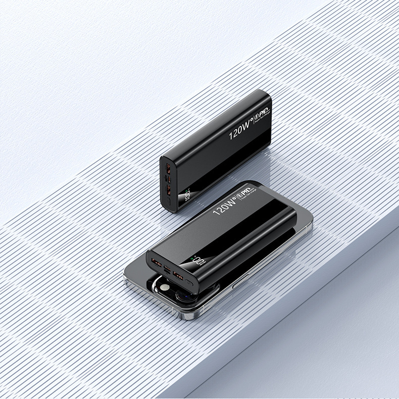 Uluslararası 3C Sertifikalı 120W Süper Hızlı Şarj 20000mAh Büyük Kapasiteli Taşınabilir Güç Kaynağı Toptan Özelleştirme