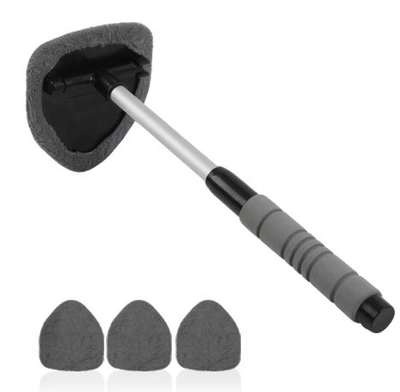 Car cleaning tools – cleaning brush, retractable microfiber car - gray-4-piece-set
