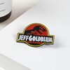 Accessory, brooch, cartoon dinosaur with letters, badge, Jurassic period