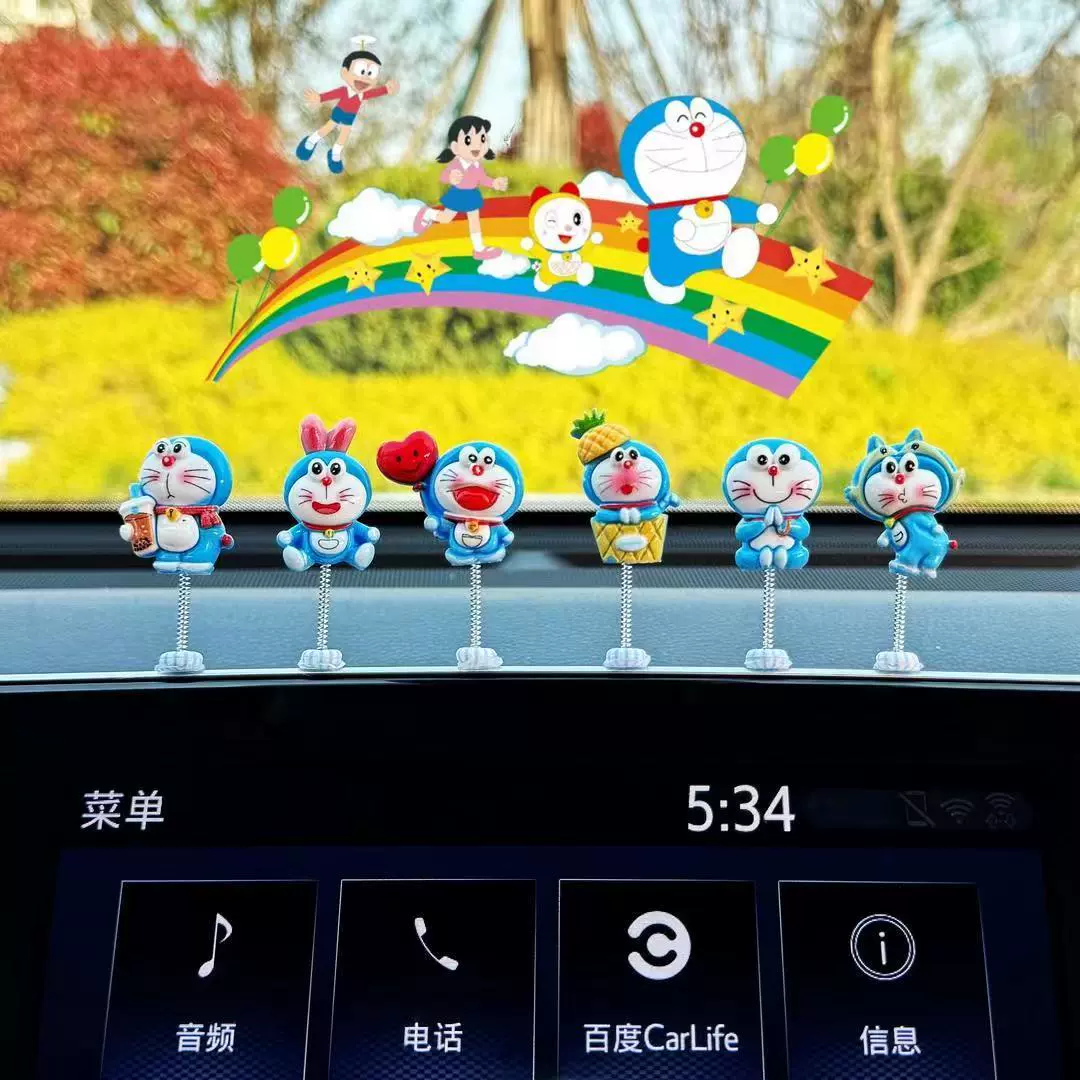 Автомобильные украшения Doraemon, украшения для электромобилей, маленькие украшения, аксессуары для салона автомобиля, украшение центральной консоли автомобиля