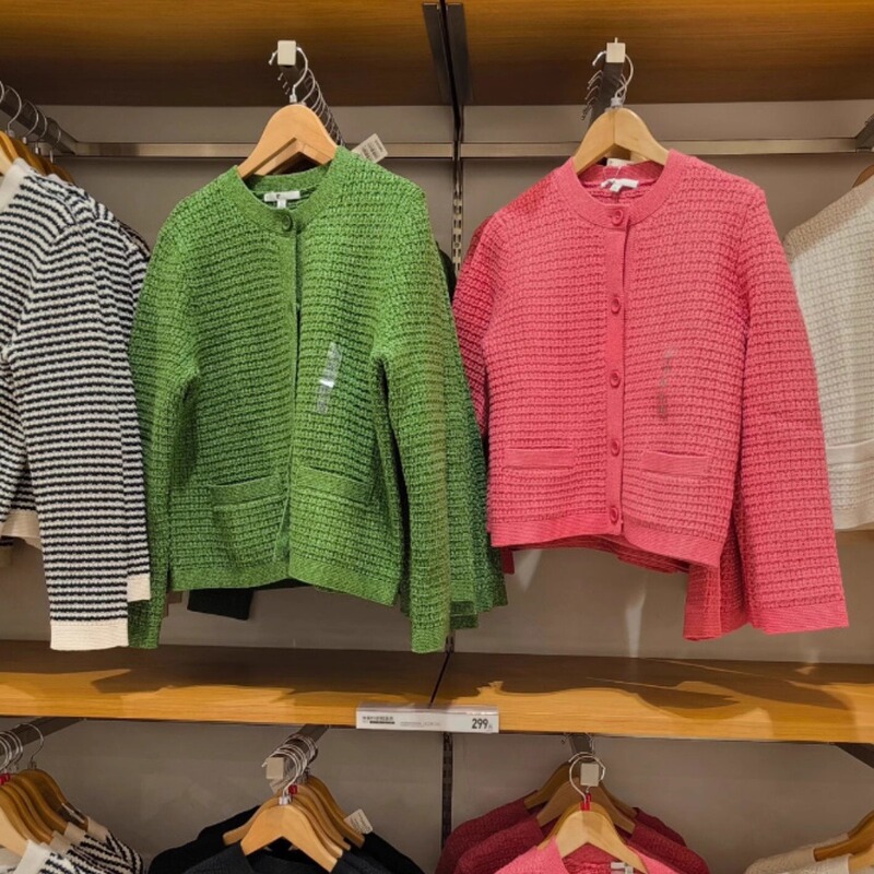 Japanese order 2024 spring new women's knitted Chanel style tweed short jacket cardigan coat 466366 Japanese order 2024 spring new women's knitted Chanel style tweed short jacket cardigan coat 466366