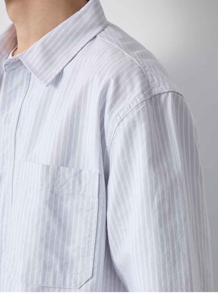 Áo sơ mi nam dài tay sọc Oxford cotton cao cấp phong cách công sở — Xanh ngọc lam tốicolor chi tiết 25