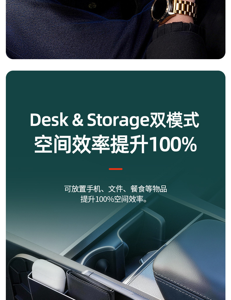 New Car-Mounted Small Table Board, Car Steering Wheel Dining Table, Small Table, Car Laptop Stand, Storage Box
