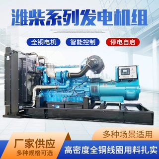 厂家定制潍柴30千瓦柴油发电机组100-2200kw全铜无刷柴油发电机组