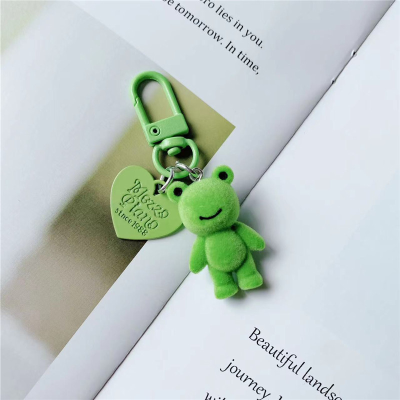 10g Weight Keychain Classification Daily Occasion Resin Material Cartoon Style Cute Frog Resin Women's Keychain