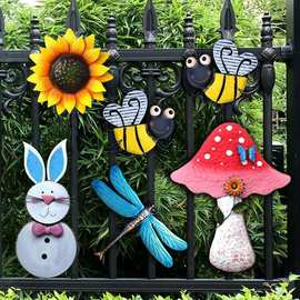 花园庭院墙上铁艺院子里蝴蝶幼儿园户外阳台壁挂壁饰栅栏装麦太保