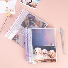 韓國ins風pvc軟殼活頁透明相冊3寸5寸拍立得小卡收納本追星女孩