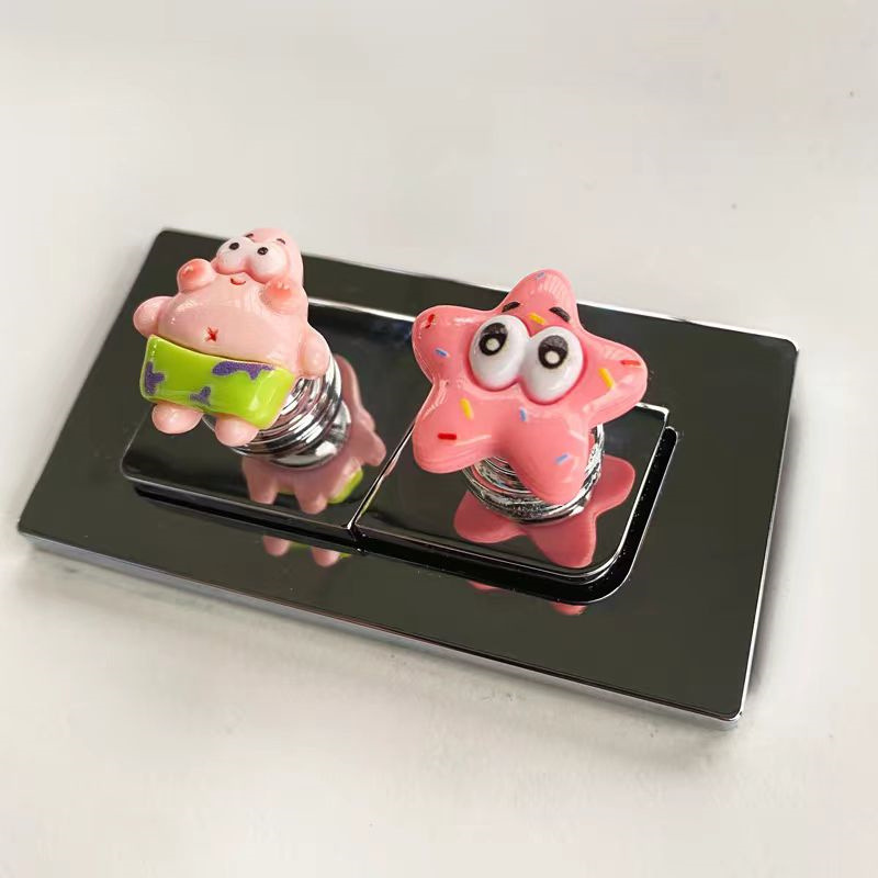 Toilet Press Classy Star Female Long Nail Manicure Special Creative Bathroom Flush Switch Assistant