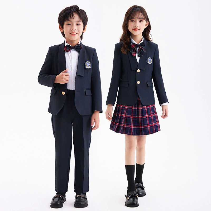 Детская школьная форма костюм осенний новый школьный стиль