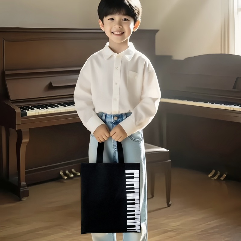 ピアノ楽譜バッグアート音楽不織布ハンドバッグ学生指導および研修機関ギフトバッグ送料無料|undefined
