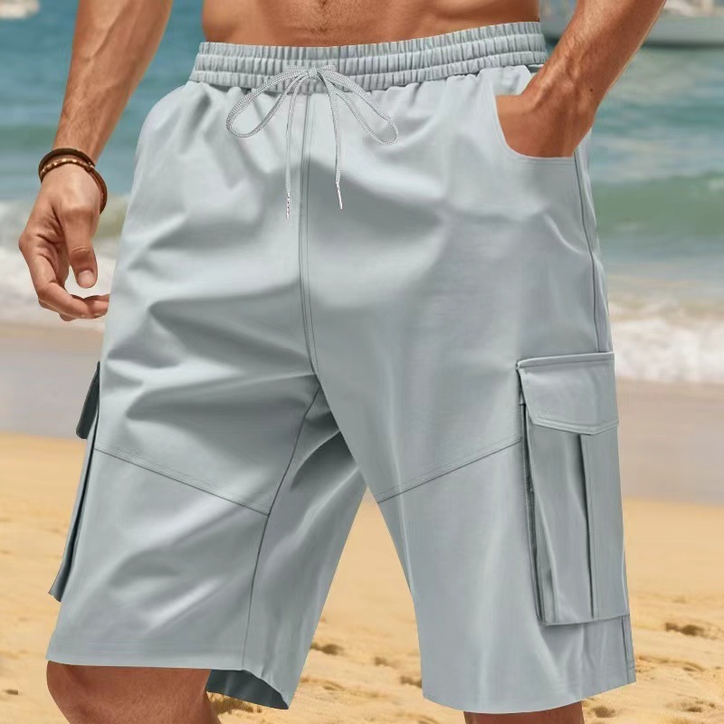 Amazon nuevo hombre de verano suelto delgado de cinco pantalones de trabajo americano transfronterizo pantalones cortos deportivos casuales