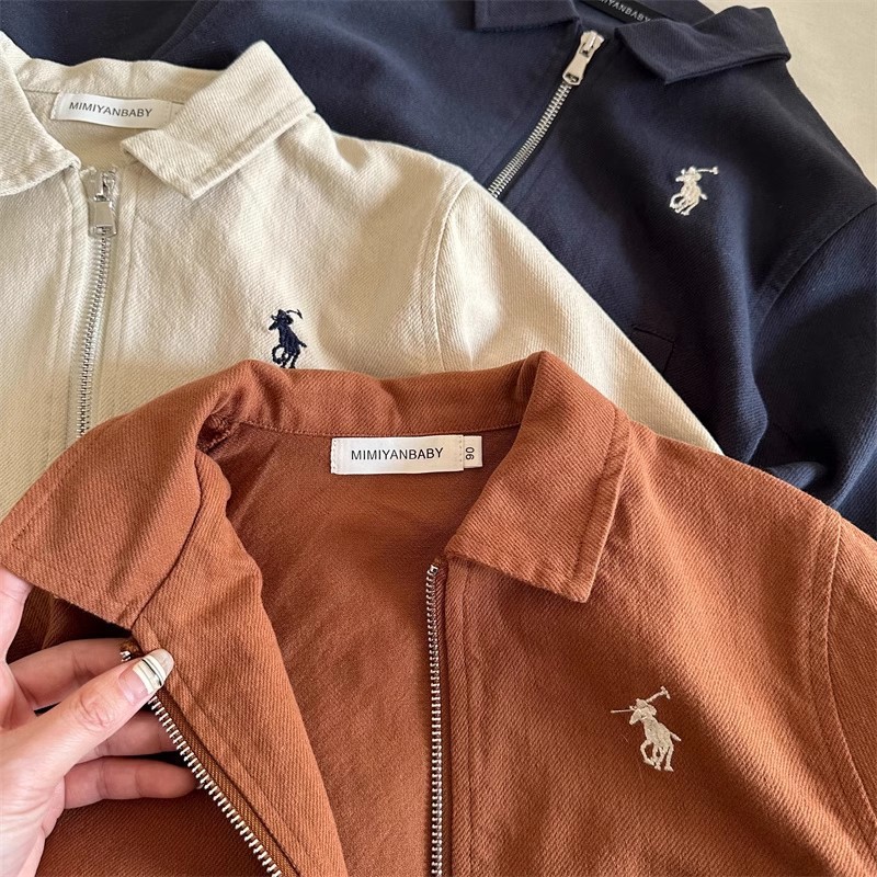 Camisas de niños estrella redonda 2025 primavera y otoño chaqueta de niños camisa de bebé personalidad de moda de chaqueta universal