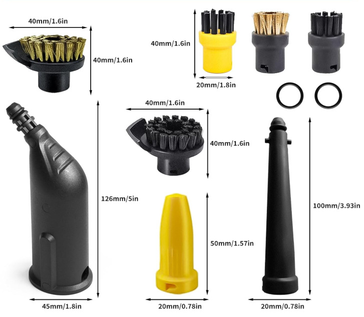 Adecuado para Kichi Karcher Kahe SC1SC2SC4SC5 molienda de vapor paño trapeador cubierta nylon cepillo cobre