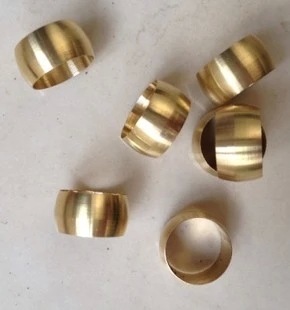 油令头介子卡箍铜卡套卡箍接头铜圈卡套芯子内卡4 6 8 10 12 16mm