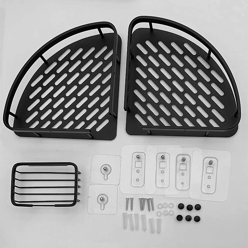 와이드 사이드 더블 코너 랙 + 비누 그물