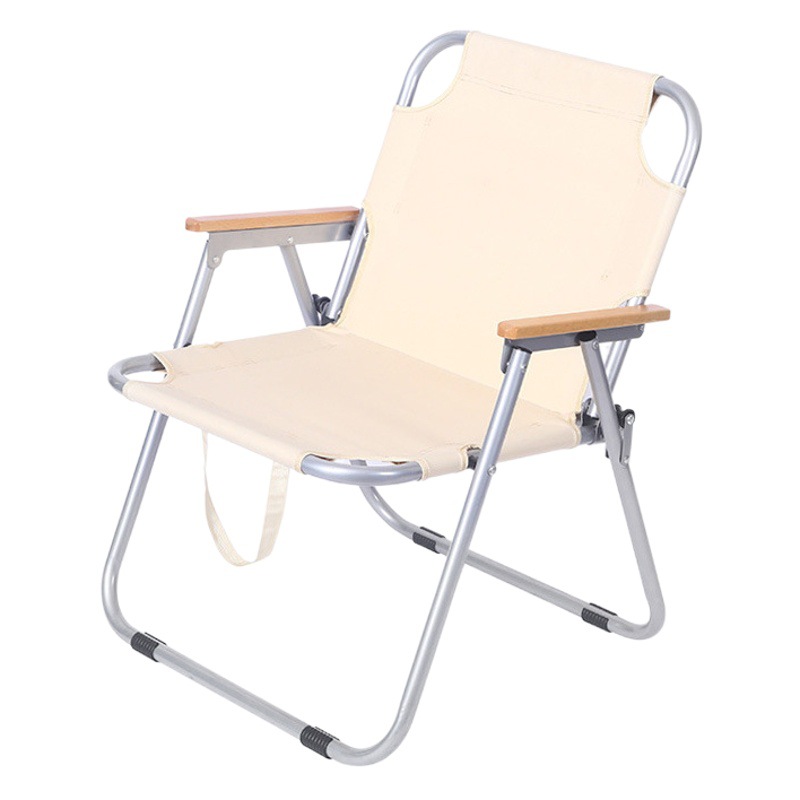 Aleación de aluminio portátil al aire libre ocio durable camping playa barbacoa con apoyabrazos respaldo sola silla plegable