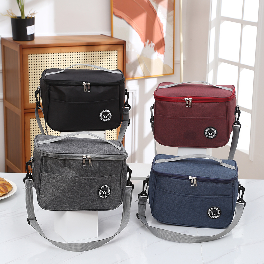 饭盒手提包方形保温袋铝箔加厚便当包上班族学生带饭大容量野餐包