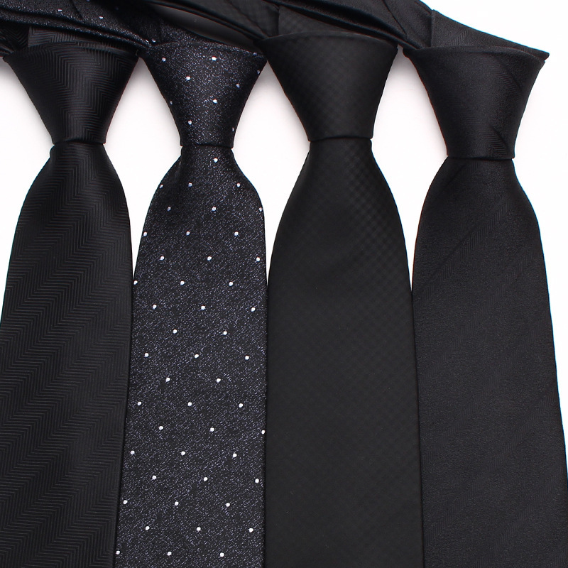 Male Groom's Wedding Formal Wear Business Suit Wedding Floral Striped Black Ceremony Tie Manufacturer Ready Stock Wholesale