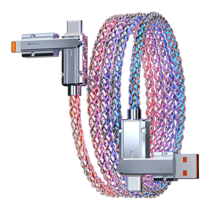 RGB 発光データケーブル Apple Android typec 携帯電話充電ケーブル 2 対 2 高速充電ケーブル USB 車に適しています|undefined