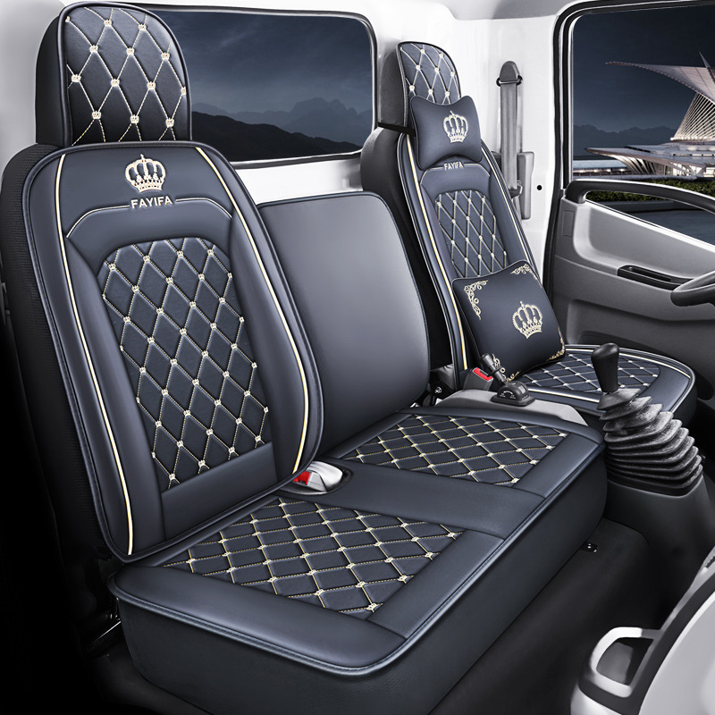 2023 nueva corona de cuero / cuero seda de hielo Futian Jiangling Jianghuai camión ligero cojín de automóvil principal y copiloto de camión