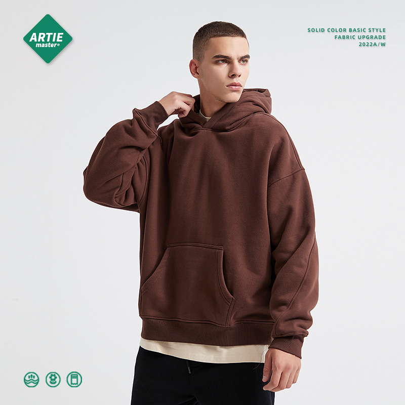 Sudadera con Capucha de Forro Polar con Diseño de Patchwork, Nueva Colección Otoño/Invierno 2025, Marca de Moda para Hombre, Estilo Europeo y Americano, Color Sólido Básico, Sudadera Moderna para Hombre