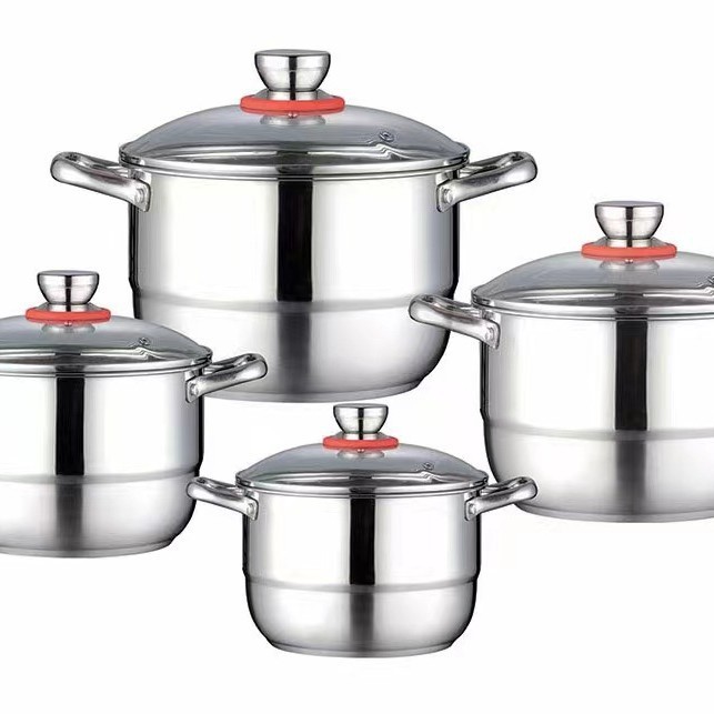 輸出セット調理器具ステンレス厚手スープ鍋蒸し鍋三点セット四点セットCookware set調理器具|undefined