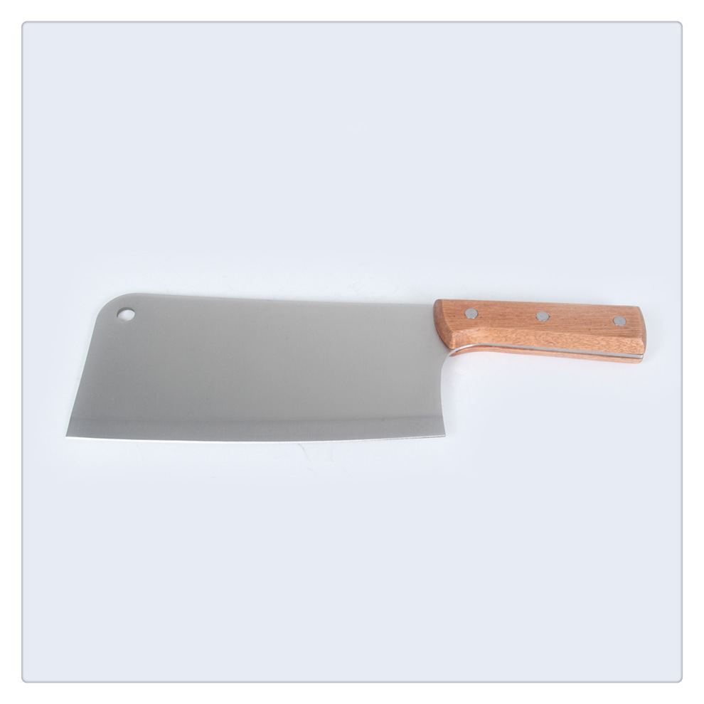 Machete de mango de madera, machete de mango de goma, cuchillo de cocina de doble uso afilado, resistente y duradero, cuchillo de corte, cuchillo de corte
