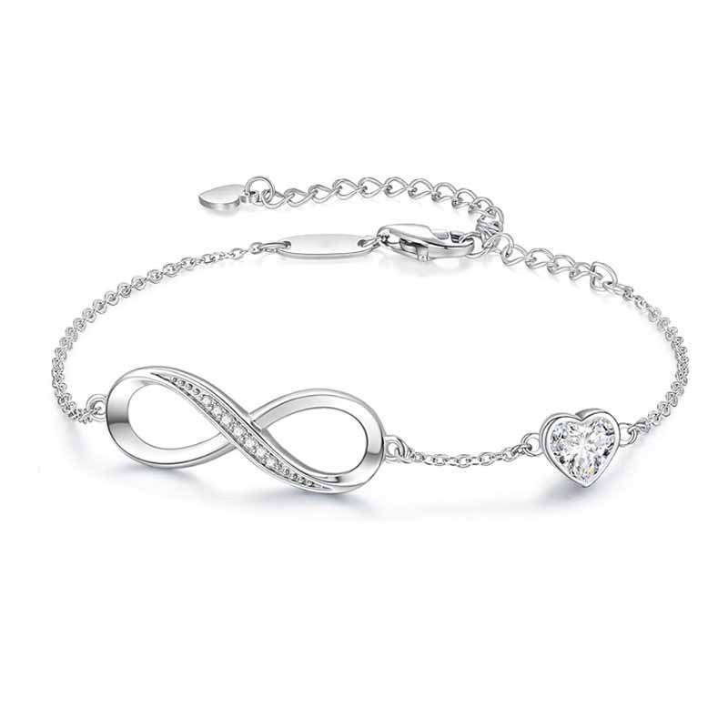 실버 8자 화이트 다이아몬드 모델