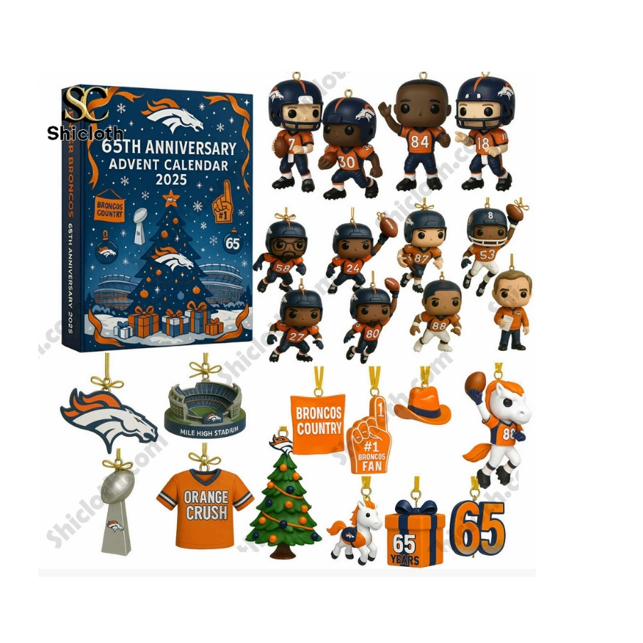 Кросс-бордер новый товар рождественская елочная игрушка ZW Denver Broncos NFL 65-летие Advent фестиваль акриловый слепой бокс