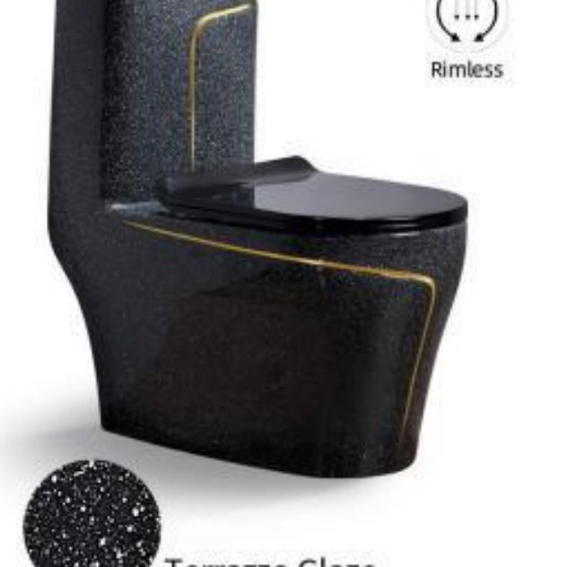 現代大理石紋一体便器カラー陶磁器家庭用トイレ超旋風サイフォン便器潮州工事代金|undefined