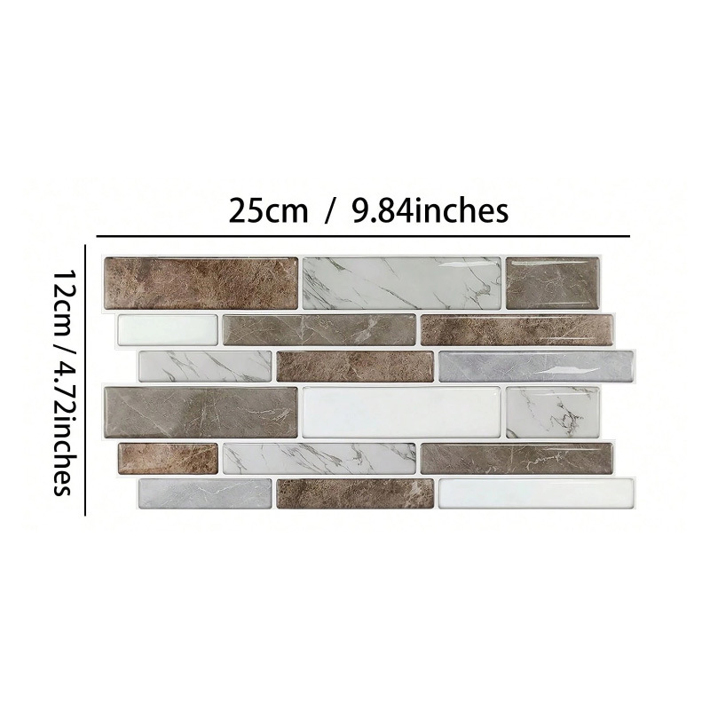 2D tiendas de azulejos de rayas cafetería renovación decoración embellecedora pegatinas de PVC impermeables a prueba de agua