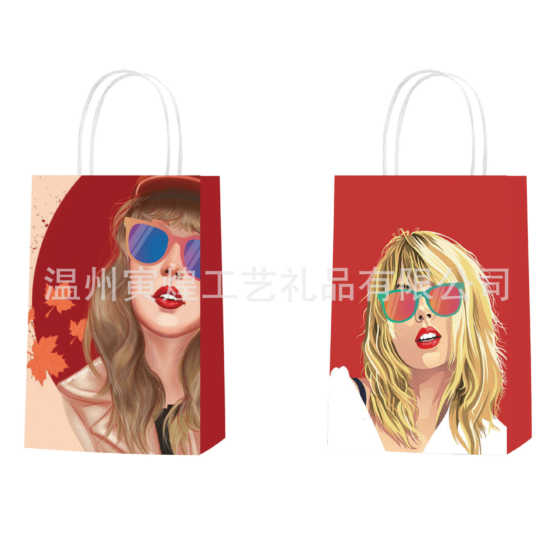 跨境电商亚马逊泰勒8款主题生日派对牛皮纸唱歌公主袋糖果袋礼品