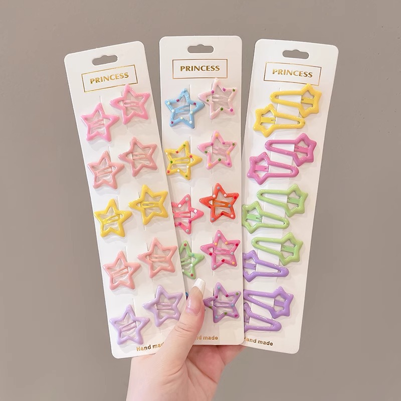 Linda estrella y2g horquilla hembra clip lateral flequillo BB clip horquilla para niños dopamina clip de color tocado