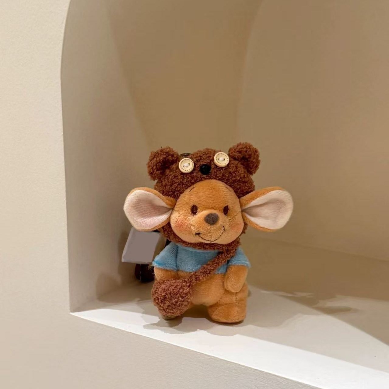 Canguro Xiaodou bolso de muñeca de felpa colgante llavero de coche para novia y novia regalo de cumpleaños muñeca Xiaodou