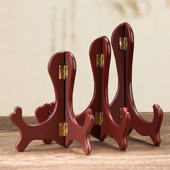 General tea cake display stand, base support, tea holder, wooden brown plate stand, dish stand