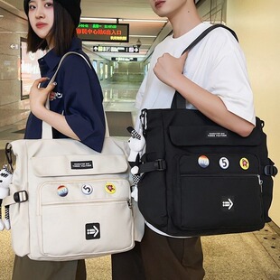 Japanese Style Trendy Brand Crossbody Bag Couple Casual Shoulder Bag Large Capacity Student All-match Class Bag Tooling Style Messenger Bag