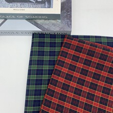 色织斜纹苏格兰风格子布 涤棉校服园服裤子半裙格子面料 领花格子