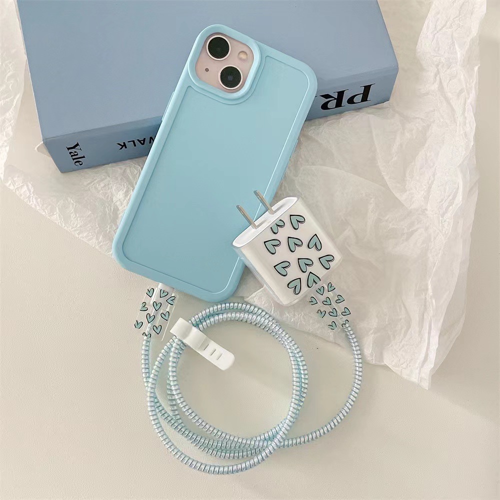 4g Weight Cartoon, Love Pattern Casual, Cute Style Apple 20w Charger Protective Cover For Iphone14/13 Data Cable Head Bite Cable Implement Ipad2020 Spot 3