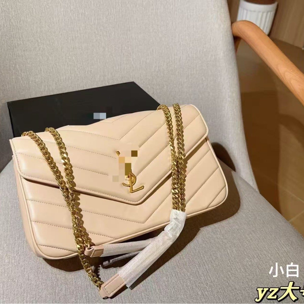 2025 New Yangshulin Genuine Leather Women's Bag Loulou Three-In-One Mini Lambskin Chain Shoulder Crossbody Bag