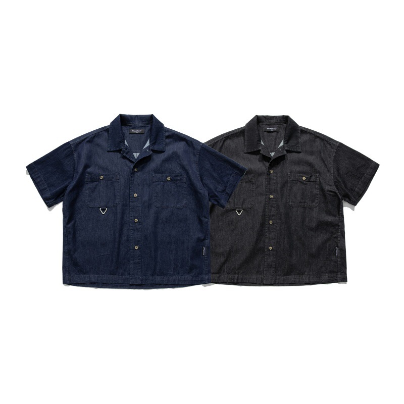 Camicia vintage in jeans da uomo stile americano retrò_voghion.com