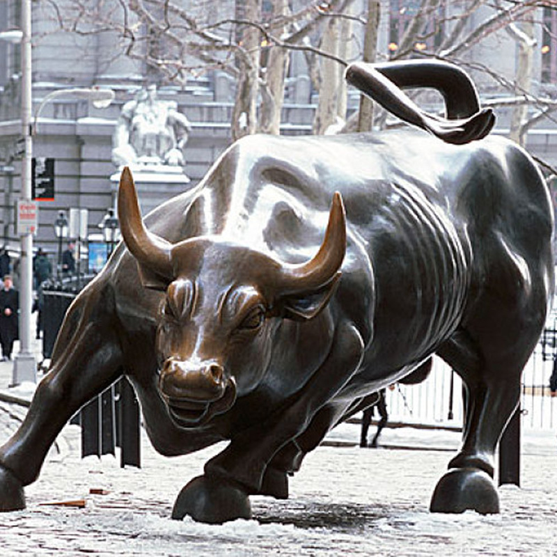 铸铜牛雕塑定制大型拓荒牛玻璃钢雕像户外广场动物雕塑斗牛铜摆件