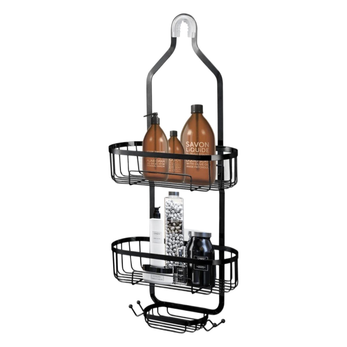 Cross-border bathroom shower rack punch-free sugar carbon steel bathroom faucet rack shower room hanging basket storage