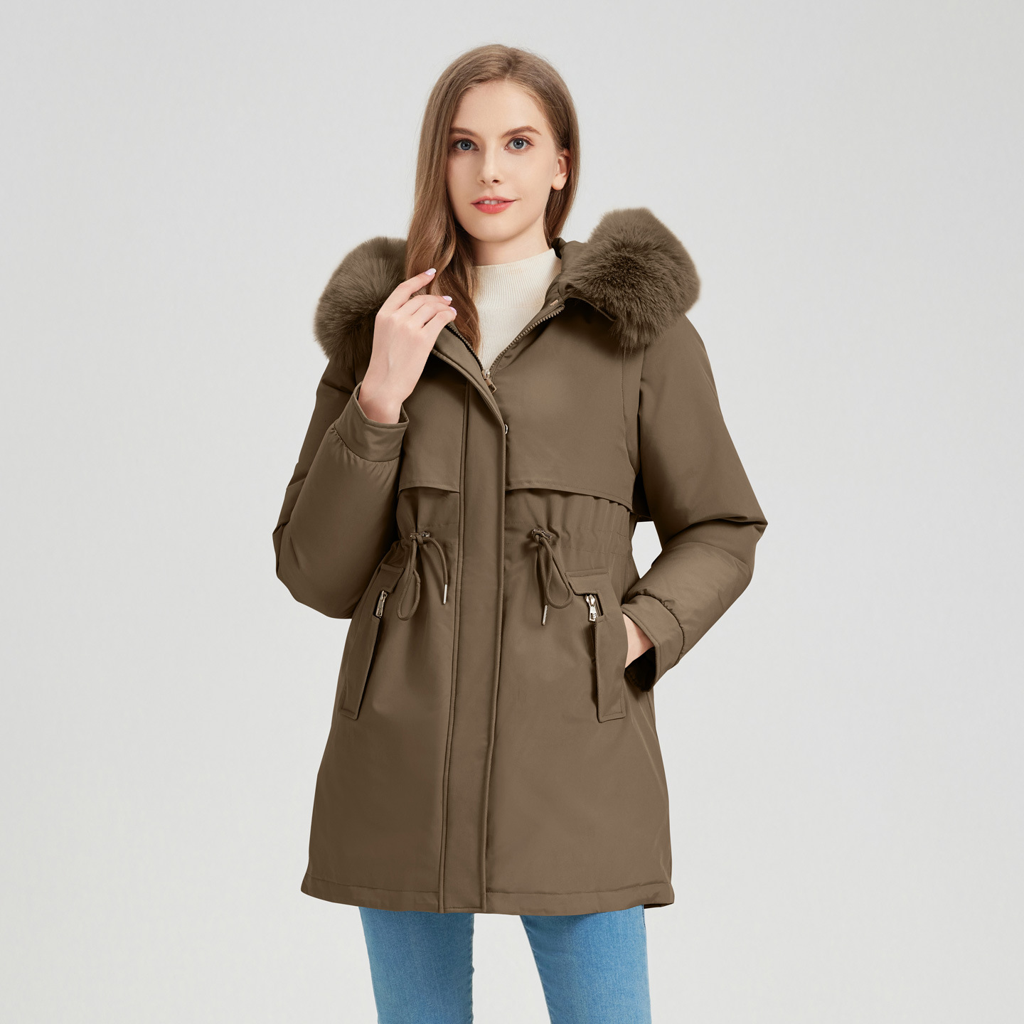 Transfronterizo Packer algodón de mujer invierno 2025 nuevo algodón de cintura chaqueta de algodón largo y grueso chaqueta de lana image 9