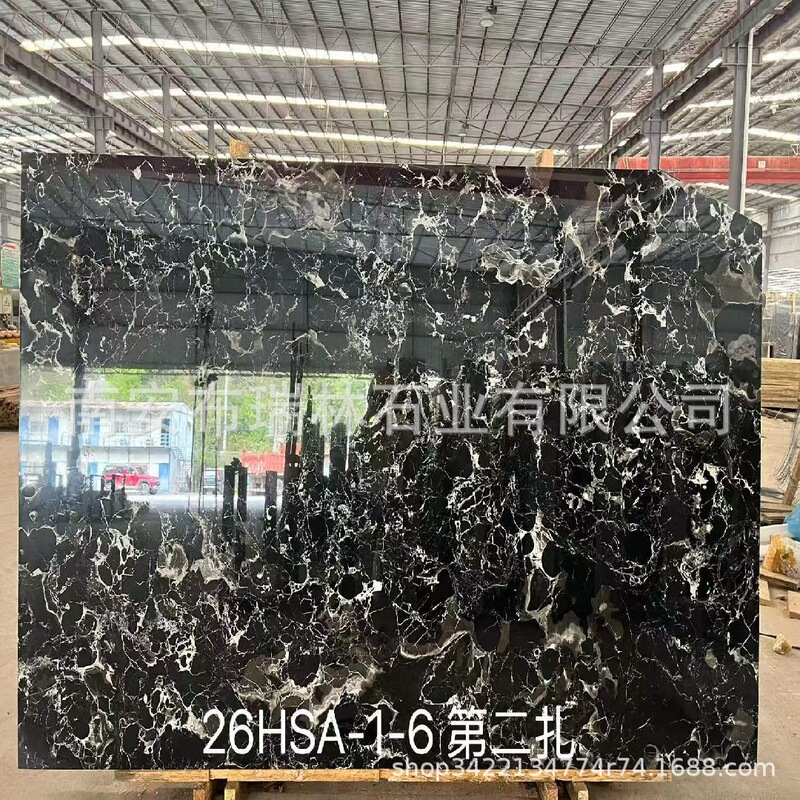 Black Ice Flower Natural Marble Black Rose Marble Stairs Floor Hotel Bar Counter Lobby Background Wall Bathroom