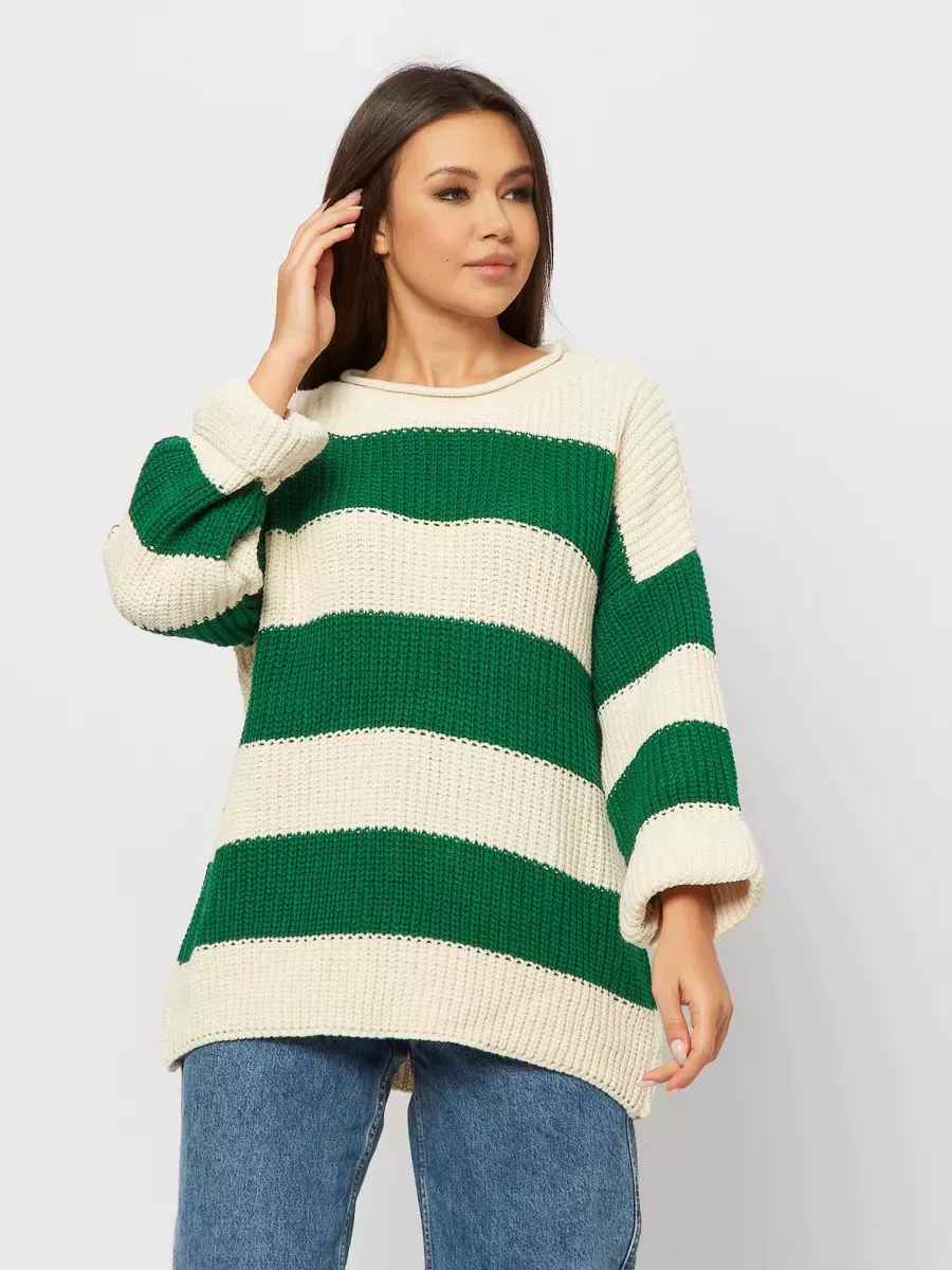 Вязаный свитер в полоску Striped Knitted Sweater