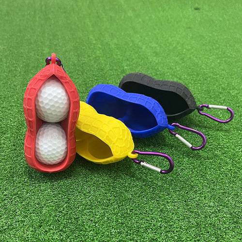 跨境双球高尔夫球套钥匙扣golf球袋高尔夫球收纳包户外练习球包