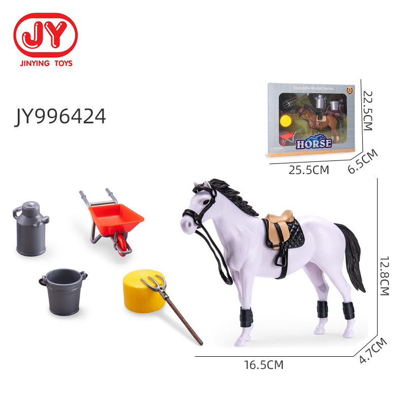 Simulación DE LOS NIÑOS animal traje jugar casa juguete diversión caballo granja traje decoración educación temprana cognitiva modelo de juguete