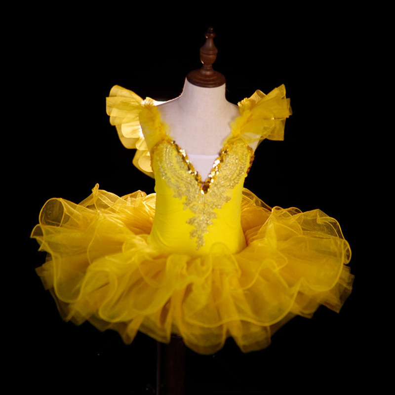 Girls' Ballet Skirt New Style Sauce Skirt Children's Tutu Performance Suit Children's Little Swan Dance June 1 Performance Suit