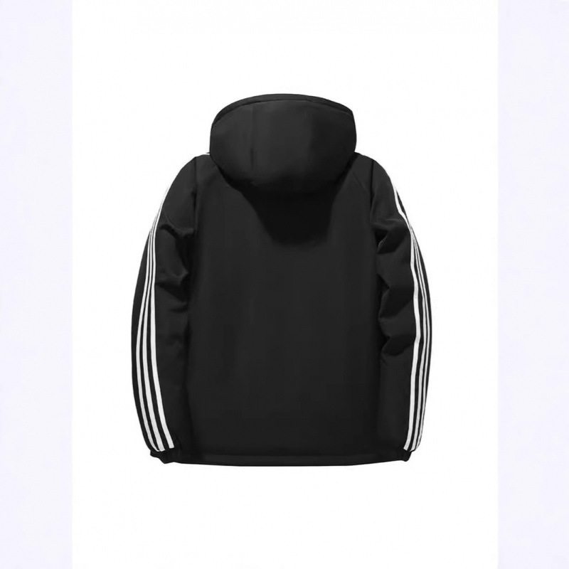 Capa de algodón de invierno para hombres gruesa con capuzas de tres barras de algodón sombrero desmontable chaqueta de algodón suelta de gran tamaño calentamiento ropa de pan casual